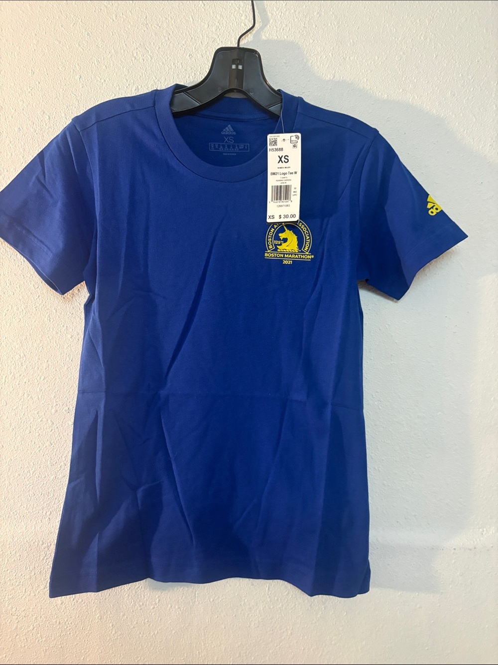 Adidas Women Boston Marathon 2021 Logo Tee Shirt #103